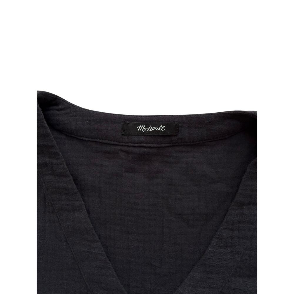 Madewell Black Lightspun Muslin Colette Mini Dress Size 4 - Picture 9 of 10